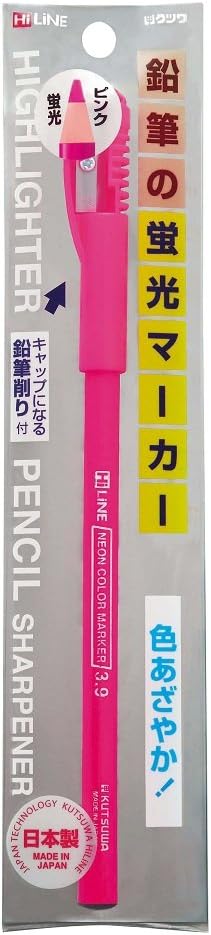 Kutsuwa RF017GR-5P Fluorescent Pencil Markers, Green, Pack of 5
