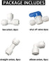 Push to Connect Water Filtration Line Tube Pipe Fittings, 1/4" O.D. Tube Quick Connector, 16pcs