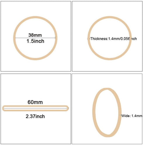 Rubber Bands Size 16, Light Brown, 600 Pcs for Office Supplies and File Folders