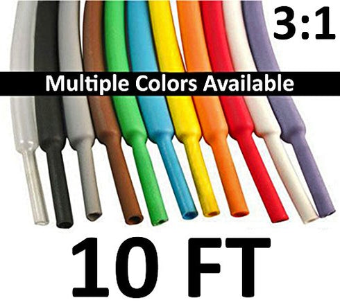 Electriduct 1/2" Heat Shrink Tubing, 3:1 Ratio Shrinkable Tube Cable Sleeve, 10 Feet (Green)