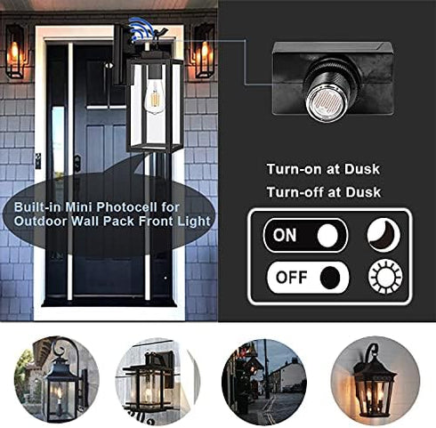 Dusk to Dawn Sensor Photocell Switch Wire-in Light Control IP65 Waterproof Sensor for Outdoor Lights