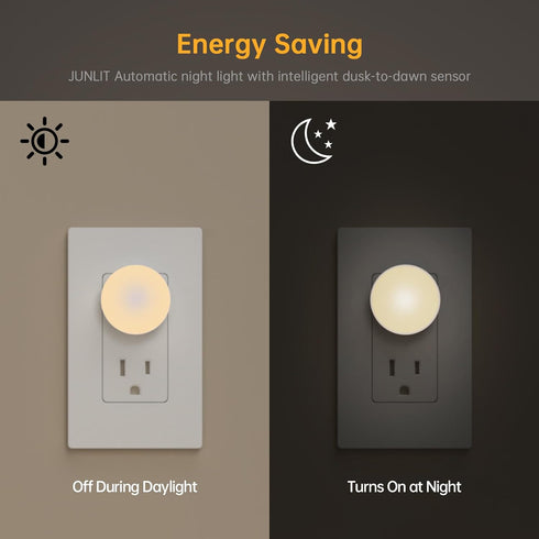 in12 Pack,Dim 3CCT, 3 Dimmable Night Lights Plug Night Light with Auto Dusk to Dawn Sensor, Brightness Levels, Night