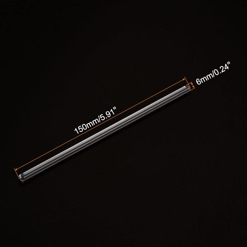 MECCANIXITY Borosilicate Glass Stick 5.91" Length 6mm Dia Stir Rod Mixing Tools with Both Ends Round for Lab Kitchen Science 3Pcs