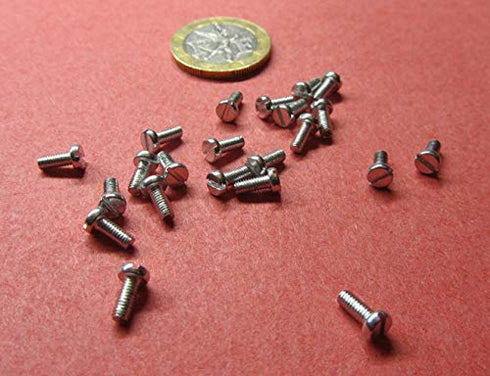 K-mac M2.5 .45 mm 6 mm 300 Zinc Plated Steel Cheese Head Slotted Machine Screws, Fully Threaded, x Thread Size x