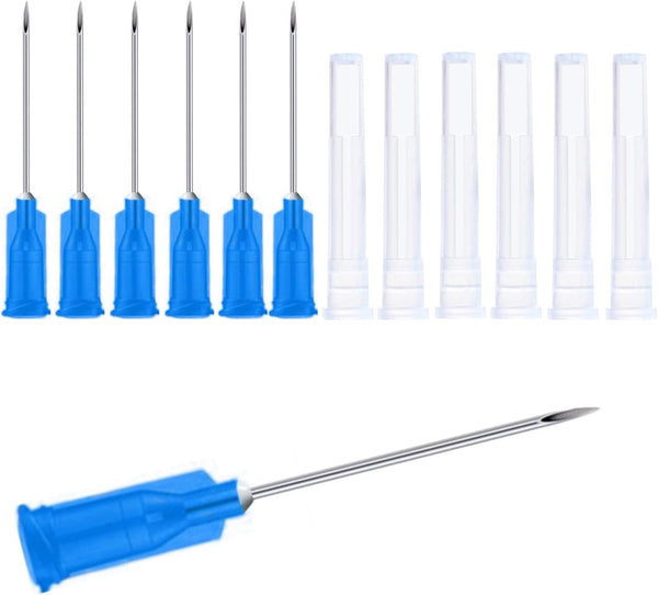 100Pack 23Ga 1Inch/25mm Dispensing Needle Accessories, Individually Sealed Disposable Lab Supplies