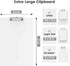 Extra Large 11x17 Clipboards Set of 6 - Plastic Drawing Boards with Low Profile Clip for Drawing, Sketching, Art