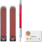Uni Mechanical Pencil, Field, 2.0mm, Red Lead (M207001P.15) + 2 Replacement Wick Field Set (Red) and Sticky Notes