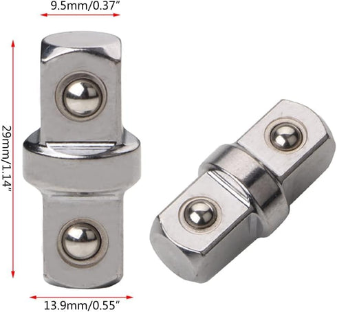 Pxiryanlow 3/8 inch Set Set Silver Socket Adapter for Power Drill Torque Impact Wrench Sleeve Extension Rod