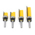 4Pcs Pattern Flush Trim Router Bit Set, 1/4 inch Shank Template Router Bits by CHoiKWong (1/2 inch Cutting Diameter)