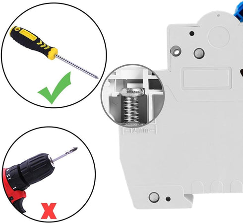 Miniature Circuit Breaker HSB6C 16Amp Current 2 Pole Type C 6kA Breaking Capacity Din Rail Mounting