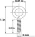 WANBAO 1 Inch Small Screw Eyes Metal Screw Hooks 100 Pcs Ring Screws Fasteners Hardware Tools Black by WANBAO