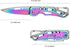2 Pack Pocket Knife, Multicolored Titanium with Key Ring for Everyday Carry