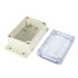 YXQ Clear Cover Junction Box, Waterproof ABS Project Case Enclosure with Hole for Cable Wire Connect, 100x68x50mm