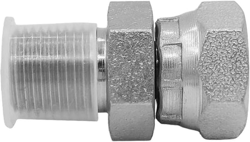 (4-PACK) 1404-02-02 Hydraulic Hose Adapter Fitting 1/8" Male to 1/8" Female Swivel, Carbon Steel Pipe Joints