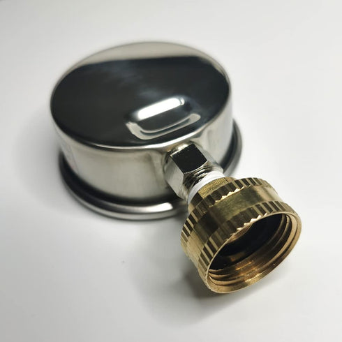 Stainless Steel 304 Liquid Filled Water Pressure Test Gauge - 0-220psi, 2-1/2" Dial Display, Oil Gauge with Female 3/4"