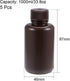 uxcell Plastic Lab Chemical Reagent Bottle 100ml/3.4oz Small Mouth Sample Sealing Liquid Storage Container Brown 5pcs by uxcell