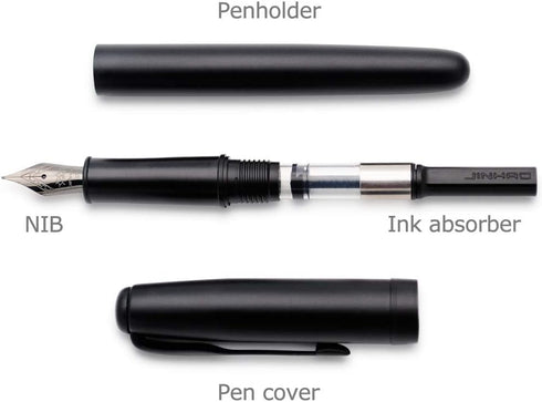 JINHAO 75 HongYun Fountain Pen, Matte Black, Fine Nib