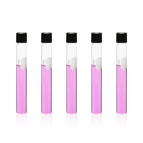 40pcs Glass Serological Test Tubes with Black Bakelite Screw Caps, 15ml 16x150mm, Borosilicate Glass
