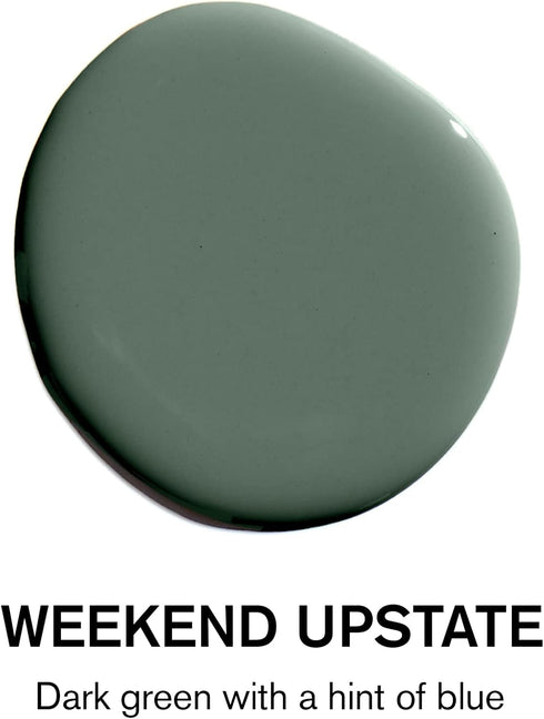 BACKDROP Premium Interior Paint - Large Adhesive Paint Swatch WEEKEND UPSTATE - Dark Green with a Hint of Blue, 12" x