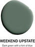 BACKDROP Premium Interior Paint - Large Adhesive Paint Swatch WEEKEND UPSTATE - Dark Green with a Hint of Blue, 12" x