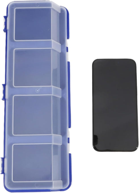 ShanLily 1Pc Small Parts Storage Organizer With Lid Stackable Nail Screw Container Divider Garage Craft Tools Hardware