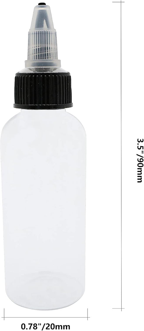 Hard Plastic Extruded Liquid Bottle,PET Plastic Bottle,Dispensing Bottle 28 Pcs 0.5 oz Bottles,Laboratory wash Bottle,drip Bottle,Ink Bottle,Watercolor Pigment Bottle(15ml) by HuoHuo
