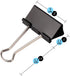 H&S Multi-purpose Jumbo Foldback Clips for Paperwork, Pack of 10 Black Binder Office Clips