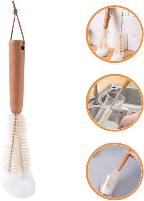 Bottle Brush Cleaner, Short Handle Bottle Cleaning Brush for Water Bottles, Coffee Mugs, Tea Pots