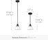 Dimmable, 8 8 57.63 588327 Design House Savannah Rustic Farmhouse Pendant Light, Matte Black, White Metal Shade, in x