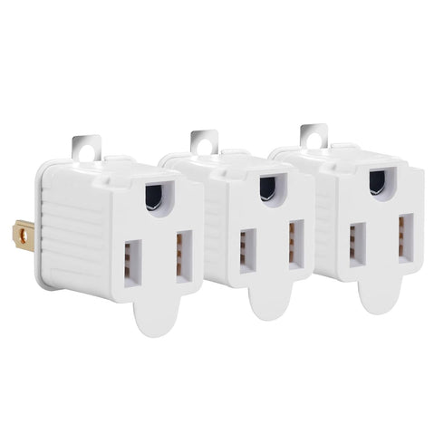 3-2 Prong Adapters Grounding Converters-TENINYU ETL Adapter 3-pack for Outlets Electrical Household Workshops and Other Appliances