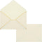 YOKIVE 100Pcs A7 Self Adhesive Envelopes, V Flap Mailing Envelopes with Gold Border, Quick Self Seal for Cards Postcard
