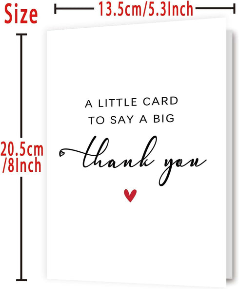 Zyulin Simple Thank You Card Gifts for Men Women, Appreciation Gifts for Teacher Boss, A Little Card to Say A Big Thank
