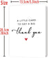 Zyulin Simple Thank You Card Gifts for Men Women, Appreciation Gifts for Teacher Boss, A Little Card to Say A Big Thank