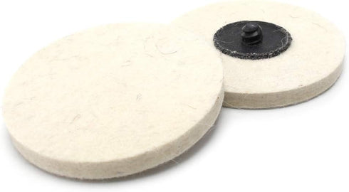 KUOFU 15Pcs 3 inch 1Pc 1/4'' Wool Quick Change Discs Polishing Buffing Pads with Holder for Die Grinder Surface