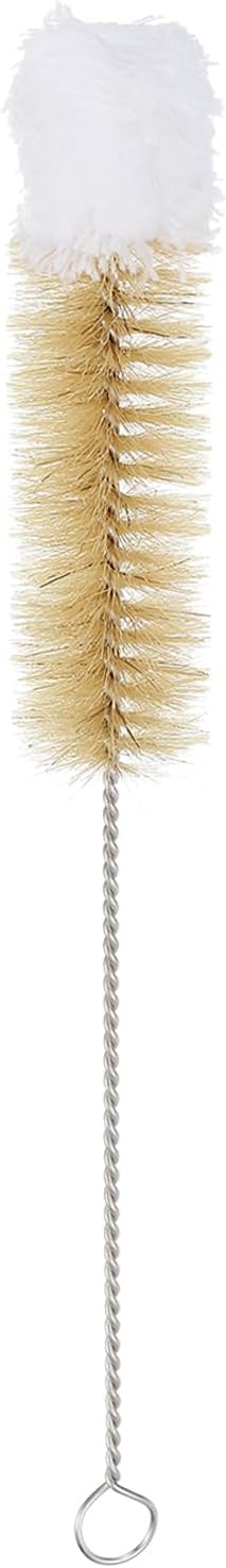 PATIKIL 13.4" Straw Cleaner Brush, Stainless Steel Natural Pig Bristle Wool Tip Pipe Wire Cleaning Brush for Lab