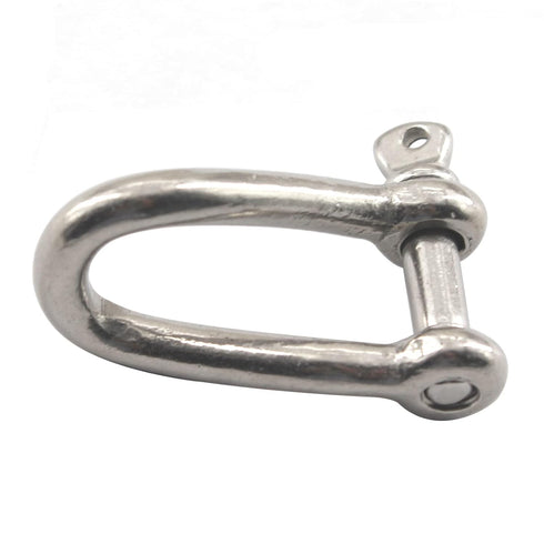 M4 Screw Pin Twist Shackle, Stainless Steel 304 D Ring Anchor Shackle for Rigging Accessories, Material Handling (Pack