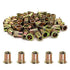 200PCS Rivet Nuts, #6-32 Steel UNC Rivet Nut Assortment Kit, Flat Head Threaded Insert Nutserts