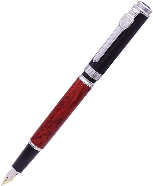 Jinhao Nature Rose Wood Fountain Pen with Bent Nib (Fine to Broad Size) for Calligraphy and Art