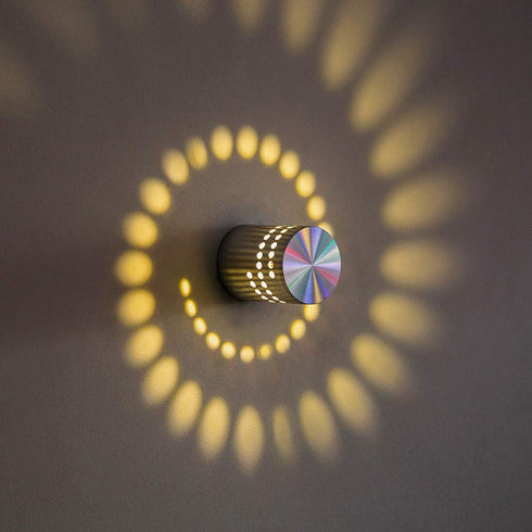 2.75X2.16X2.16In Uonlytech Spiral Led Wall Light Modern Down Light Sconce Spotlight for Indoor Wall Lighting Bar Disco