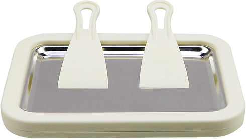 MTNSPTCR Instant Ice Cream Maker - Stainless Steel Ice Cream Pan with 2