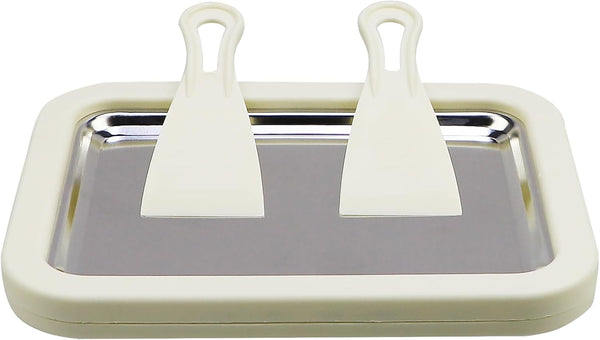 MTNSPTCR Instant Ice Cream Maker - Stainless Steel Ice Cream Pan with 2