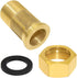 Joywayus Brass Water Meter Pipe Fitting - Hex Nipple 3/4” NPS Male x 1” NPS Female Threaded Connector (Pack of 2)