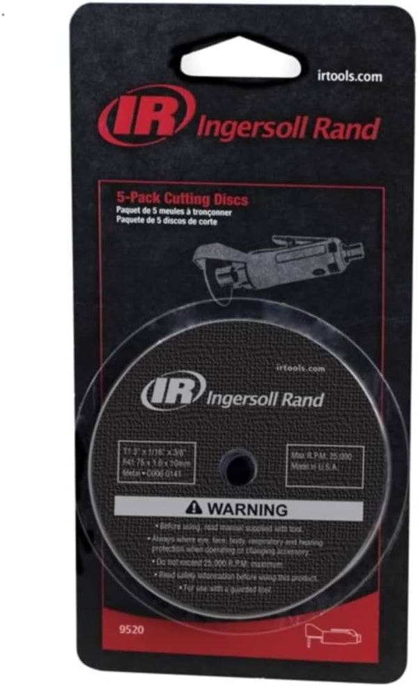Ingersoll Rand 9520 Cutting Discs for Woodworking, 3" (75 mm), 5 Pieces for Air Cutting Tool