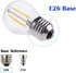 Dimmable A15 Style Mini LED Globe Bulb with LED Filament, 2W 200lm, 25W Incandescent Replacement, E26 Regular Base, 2700K Warm White Light Color, Clear Glass Cover, Pack of 2 by OPALRAY