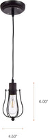 Dimmable 60W 8.5W ST19 Bulb, 15' (60029) LEDVANCE Sylvania Lowell Vintage LED Pendant Light Fixture with Clear = Edison