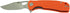 8Cr13MoV 2.80" Honey Badger Knives Small Clip Point Folding Pocket Knife - Steel, Blade, Orange FRN Handle - Ball