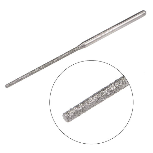 uxcell Mini Diamond Burrs Grinding Drill Bits, 2.35mm Shank, 1.5mm Cylindrical Ball Nose, 5 Pcs