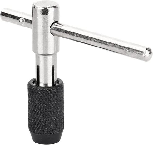 Mesee 6 Pcs Tap Wrench Tool Set - Adjustable T-Handle Ratchet Tap Holder Wrench for Metric Plug T-Taps
