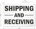 SmartSign-S-5803-AL-14 "Shipping And Receiving" Sign | 10" x 14" Aluminum Black on White