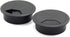 2pcs 2 inch Desk Wire Cord Cable Grommets, Hole Cover for Office PC Desk Cable Organizer, Plastic Cover Black